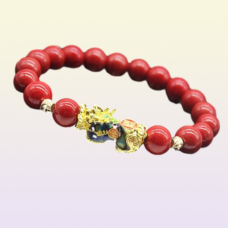 Feng Shui Stone Beads Bracelet Men Femmes Unisexe Changement de bracelet Couleur Pixiu richesse et bonne chance Bracelet féminin9960992
