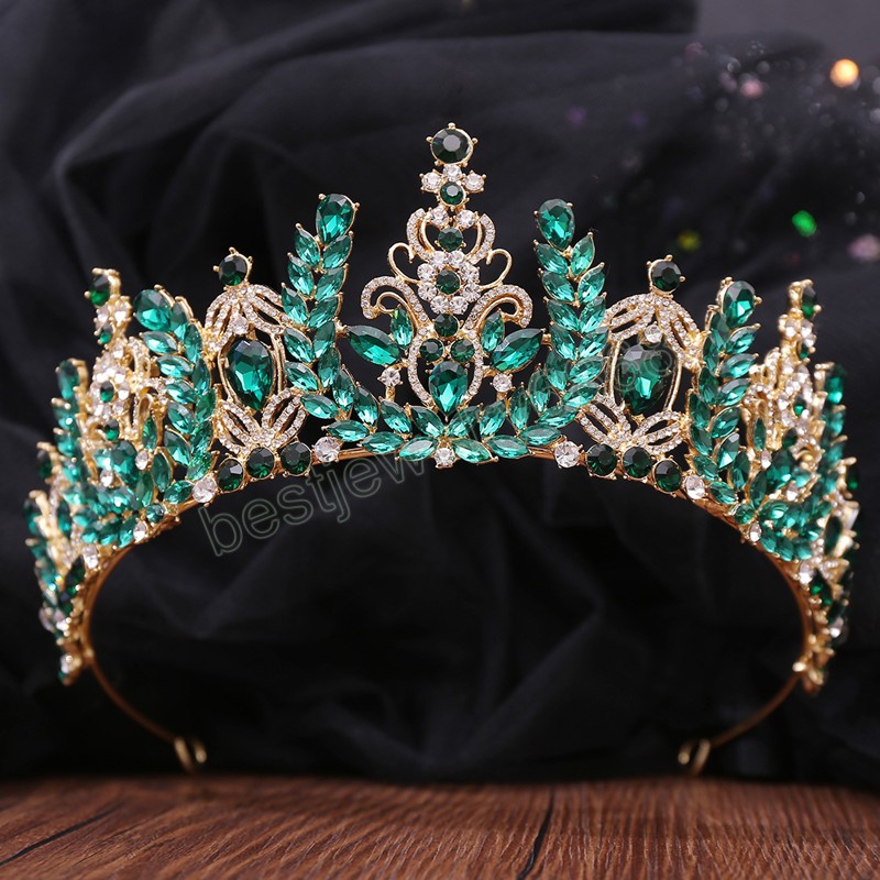 Crystal Flower Crown Bridal Wedding Tiaras and Crowns for Women Gold Color Rhinestone Hair Jewelry Party Bride Headpieces
