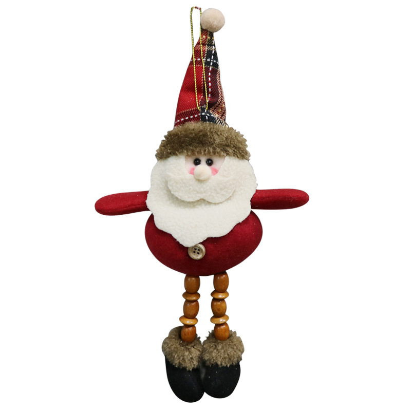 Christmas decorations Santa Claus Elderly Snowman Elk Gift Small Pendant Plush Doll Xmas Tree Supplies TX0001