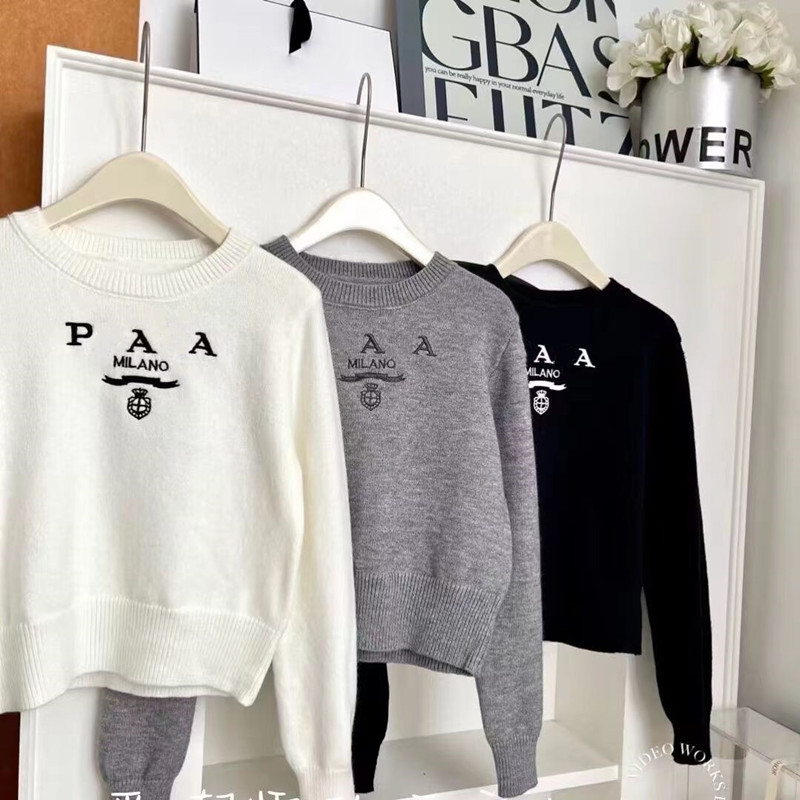 designer sweaters womens sweaters pd designer sweaters sweater short letter printed slim sweater long sleeved pullover ladies blouse luxury sweater