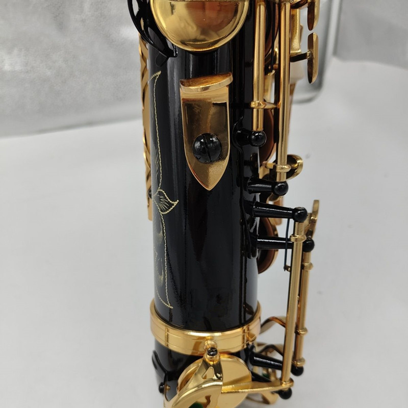 Sassofono tenore personalizzato Nero Nuova chiave dorata bB Sax tenore che suona professionalmente Strumento musicale con bocchini astucci