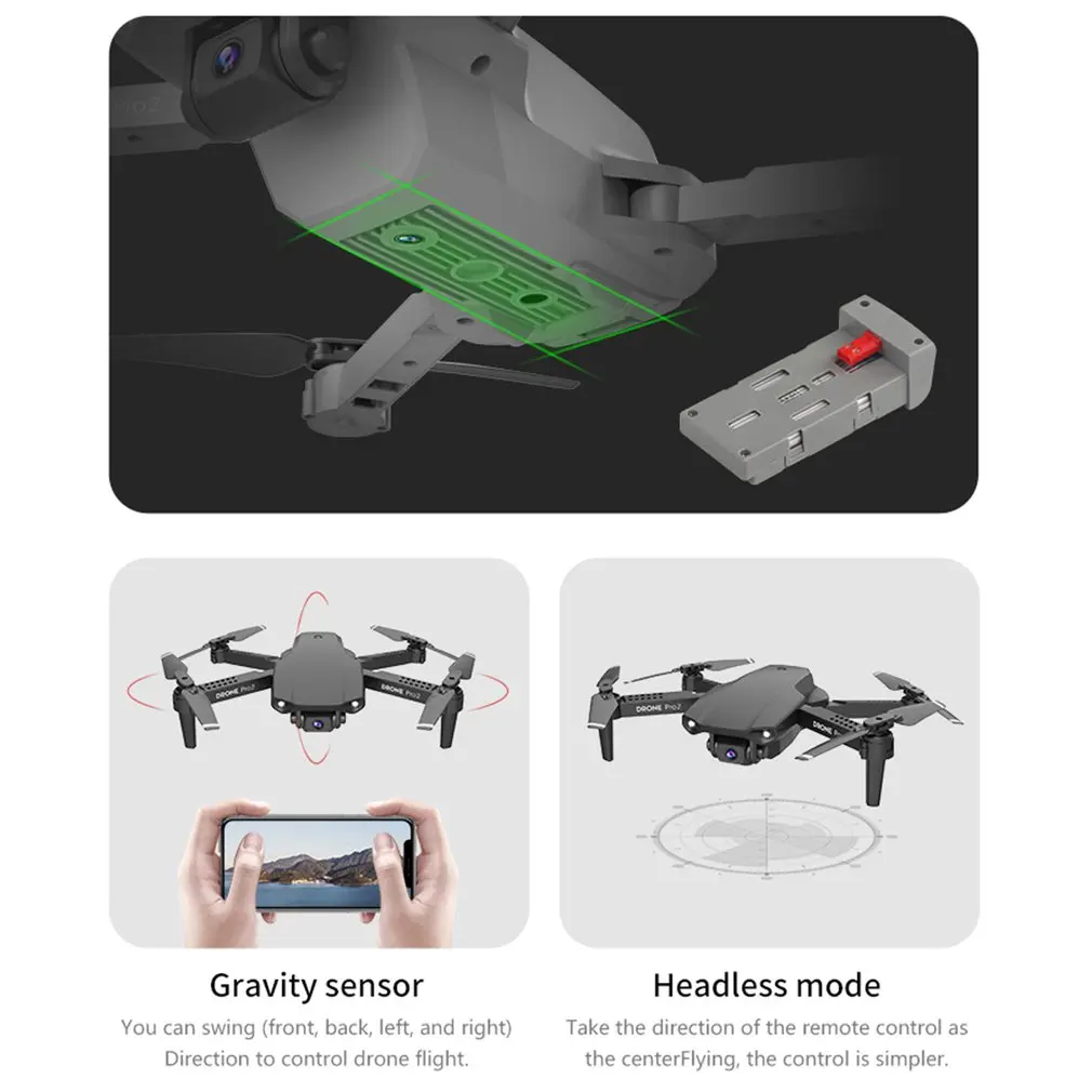 NEUE E99 Pro2 RC Mini Drone 4K HD Dual Kamera WIFI FPV Professionelle Luftaufnahmen Hubschrauber Faltbare Quadcopter Eders spielzeug