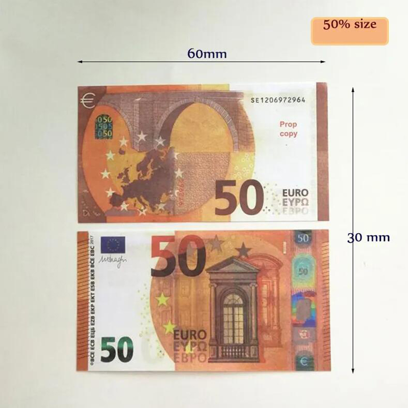 faux billet 10 20 50 100 200 500 Euro movie fake money bar prop party children's toys adult game /pack Faux Euros pound 3pack