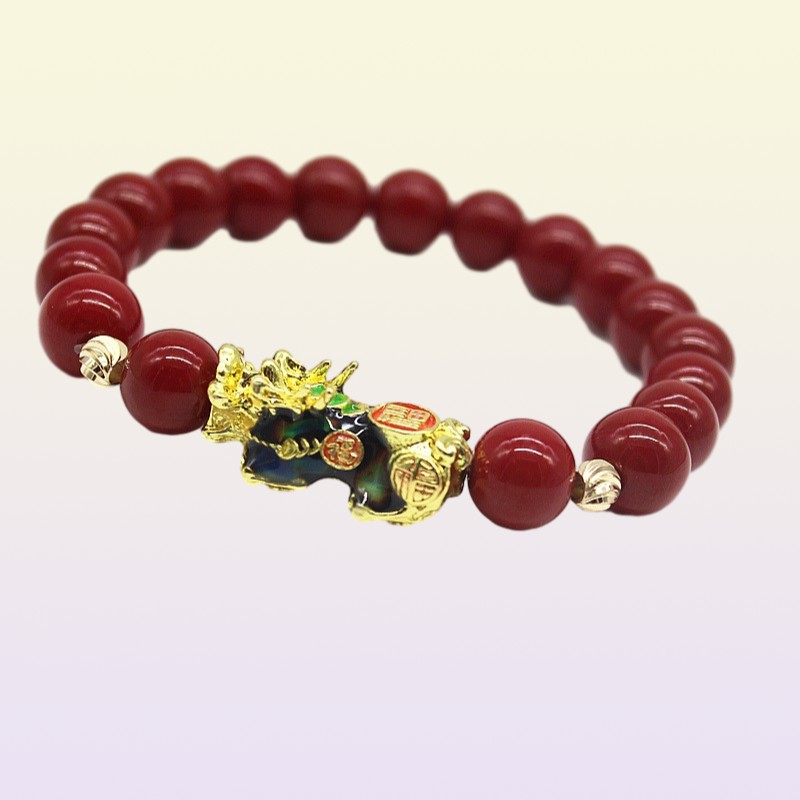 Feng Shui Stone Beads Bracelet Men Men Women Unisex Bristand изменить цвет пиксиу богатство и удачи женщин браслет9960992