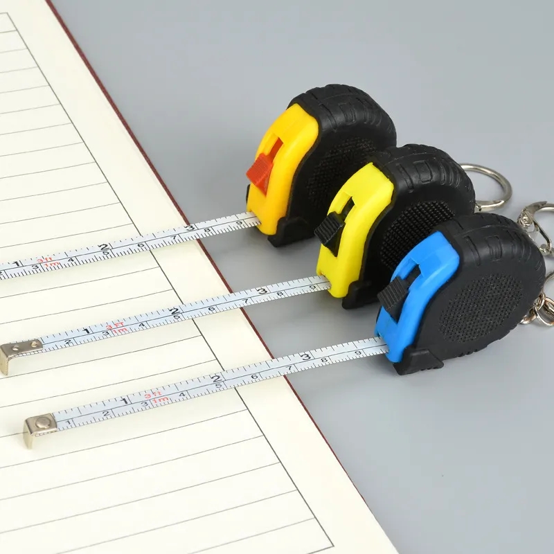 Mini Tape Mease Keychain Keyring Outdoor Portable Measuring Ruler Hushållens mätverktyg Father's Day Gift