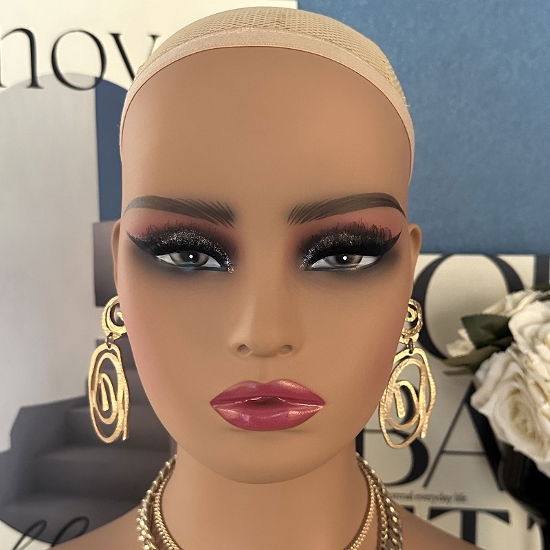 USA Warehouse Free Ship New Make -Up Doll Frisyr Hårpraxis Huvud Mannkör Huvud Skyltdocka Modell Display Wig Smyckes Display