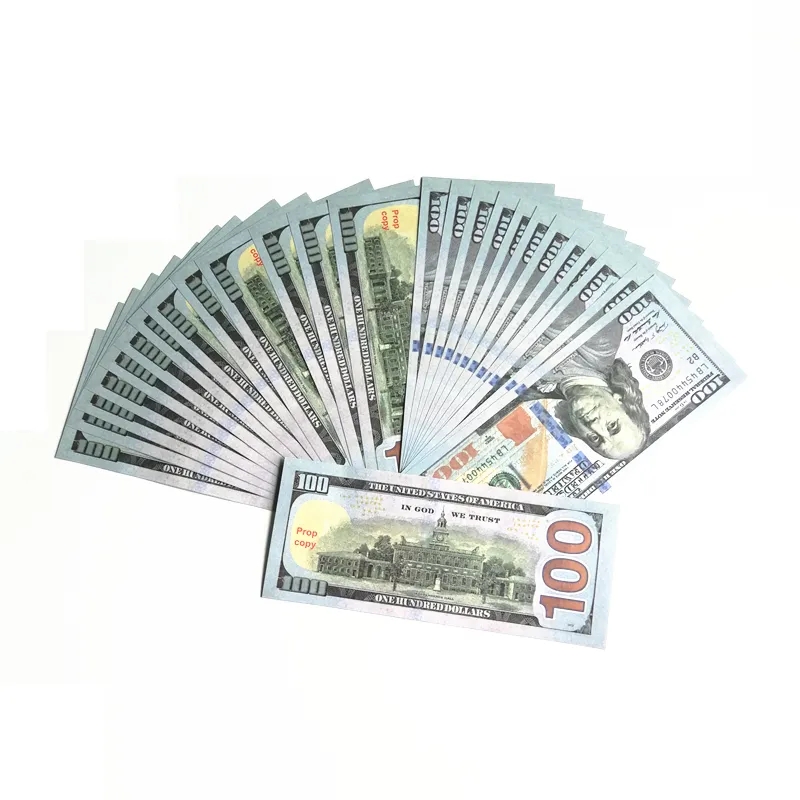 100% size Fake Money USA Dollar Party Supplies Prop money Movie Banknote Paper Novelty Toys 1 5 10 20 50 100 Dollar Currency Children Gift