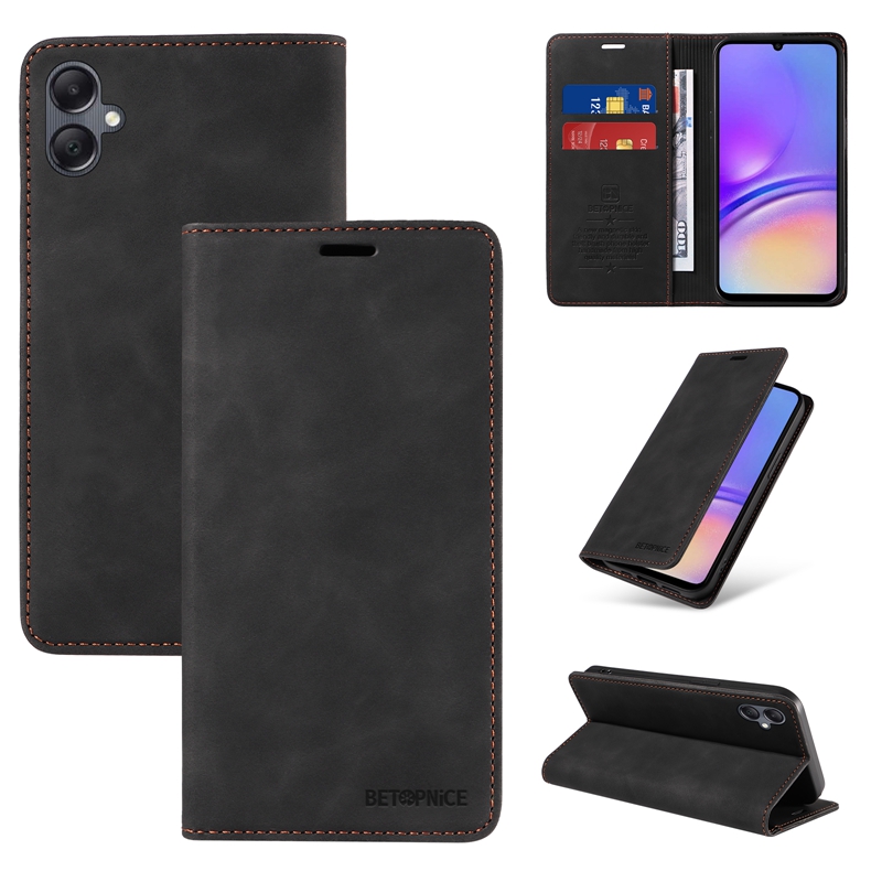 Anti-theft Brush PU Leather Wallet Cases For Iphone 15 Plus 14 Pro Max 13 12 11 XR XS 8 7 6 6S Fashion Suck Magnetic Closure Credit ID Card Slot Holder Flip Cover Pouch