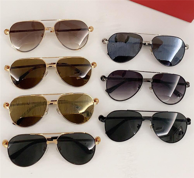 New fashion design sunglasses with metal frame 0440S pilot shape simple and popular style comfort to wear outdoor UV400 protection glasses