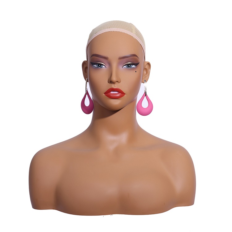 USA Entrepôt Livraison gratuite / usine en ventes PVC femelle support de cheveux tête de mannequin nouvelle tête de mannequin de maquillage pour l'affichage