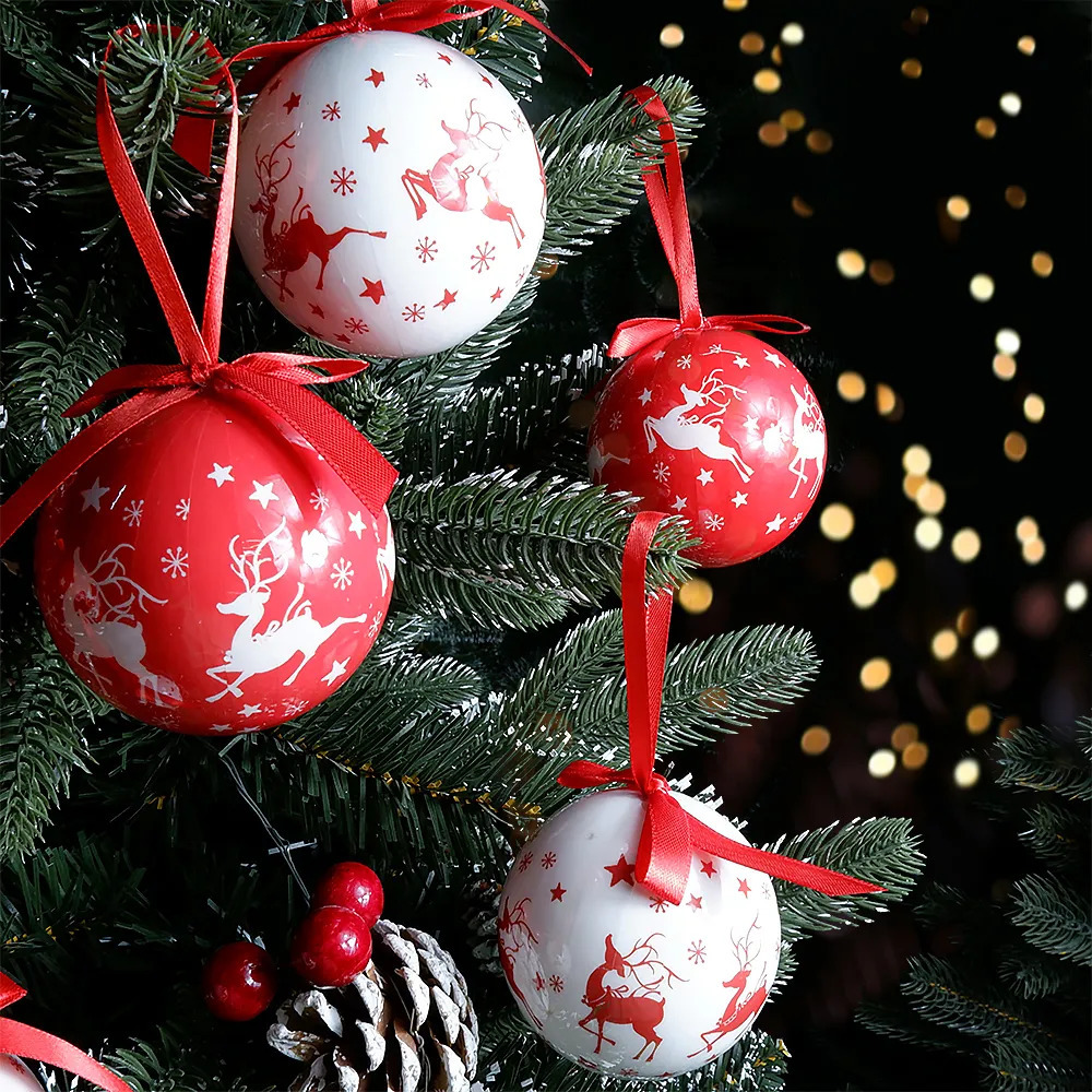 Dekoracje świąteczne Xmas Tree wiszące ozdoby kulki dekoracje prezent rok Navidad Eazy Hang Ball Bauple DIY Party Christmas 231012