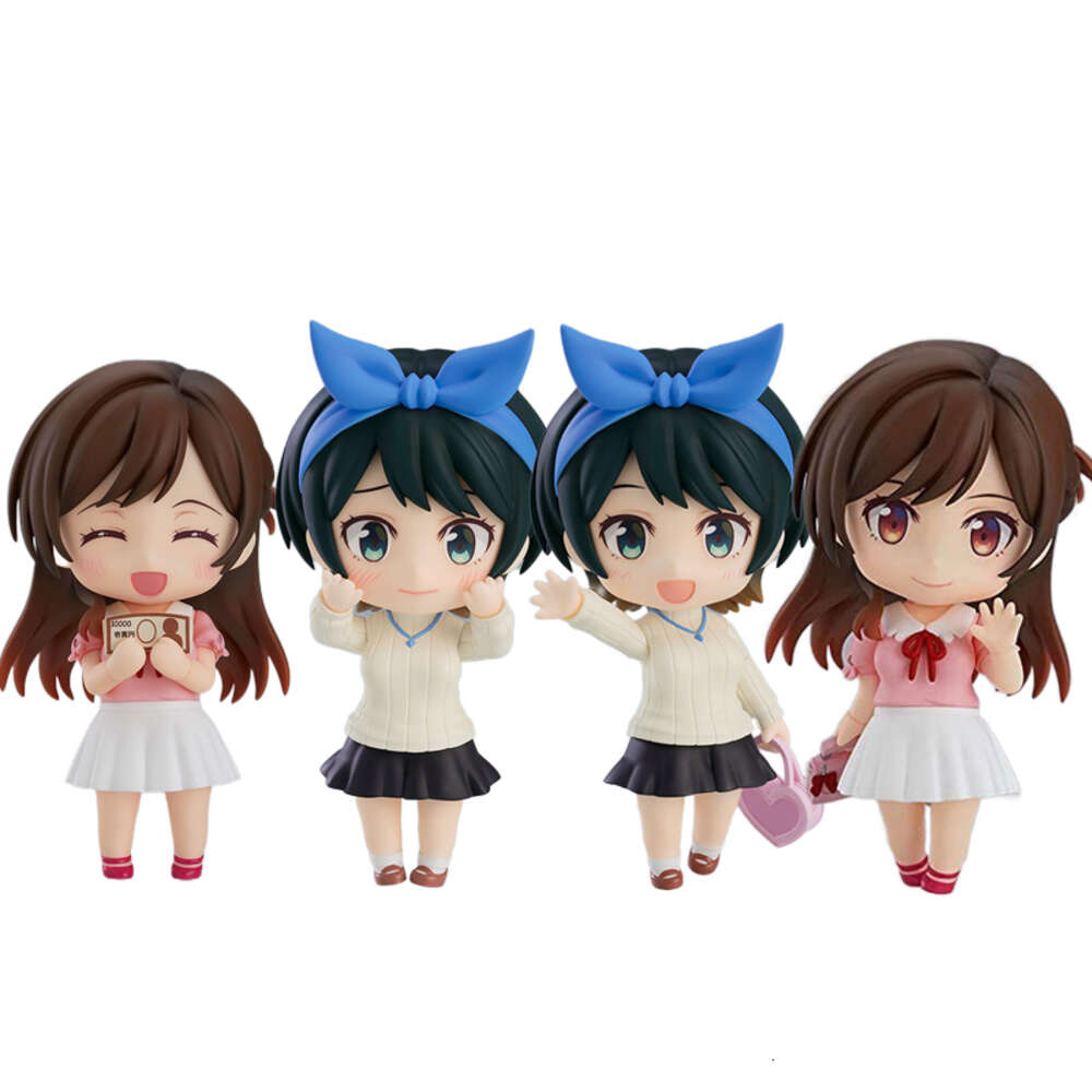 Mascot Costumes 18cm Anime Figure Girlfriend For Hire Sarashina Roka Casual Wear Blue Show Bow Cute Kawaii Pose Model Model Dolls Toy Pvc