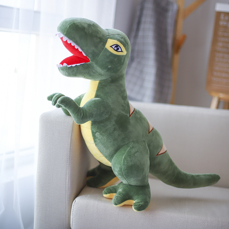 Lindo tyrannosaurus rex muñeca dinosaurio peluche juguete muñeca para dormir juguete para el festival del juguete