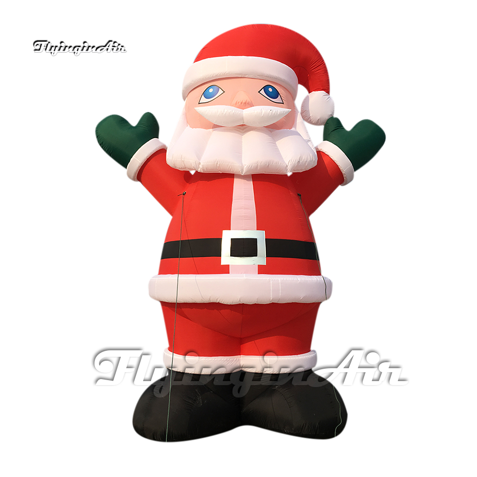 Festivo gigante rosso gonfiabile San Nicola modello Babbo Natale Air Blow Up Babbo Natale la decorazione esterna di Natale