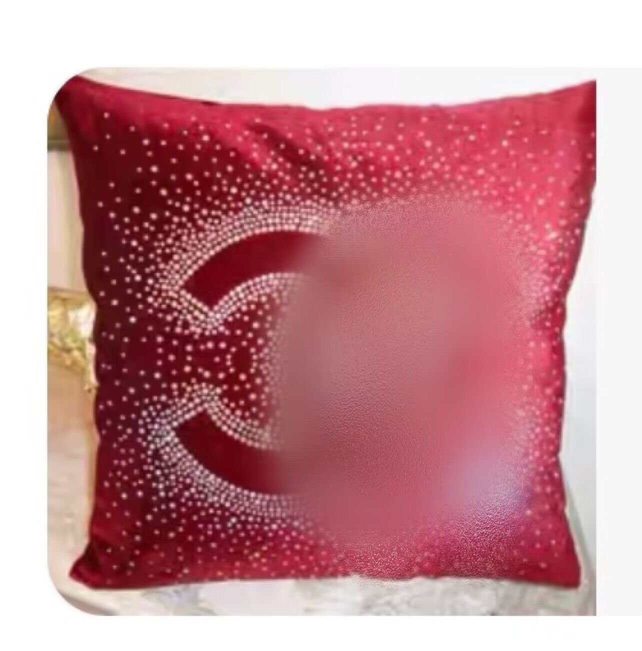 Taie d'oreiller de luxe Housse de coussin design velours de haute qualité Tissu cristal motif lettre classique 2 couleurs disponibles 45 * 45 cm pour la décoration de la maison et les cadeaux de déménagement