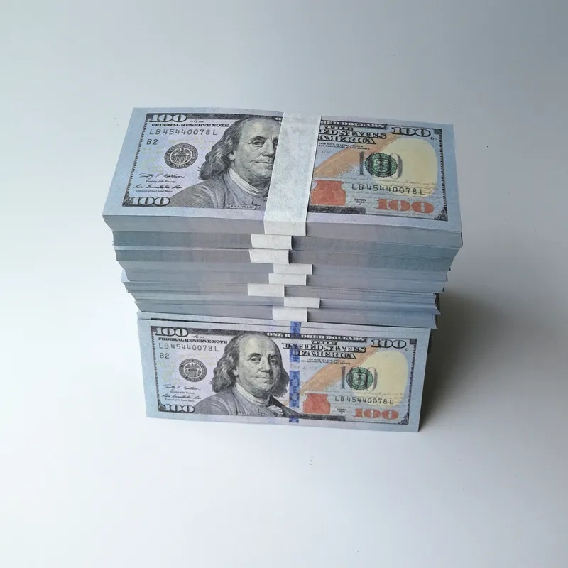 100% size Fake Money USA Dollar Party Supplies Prop money Movie Banknote Paper Novelty Toys 1 5 10 20 50 100 Dollar Currency Children Gift