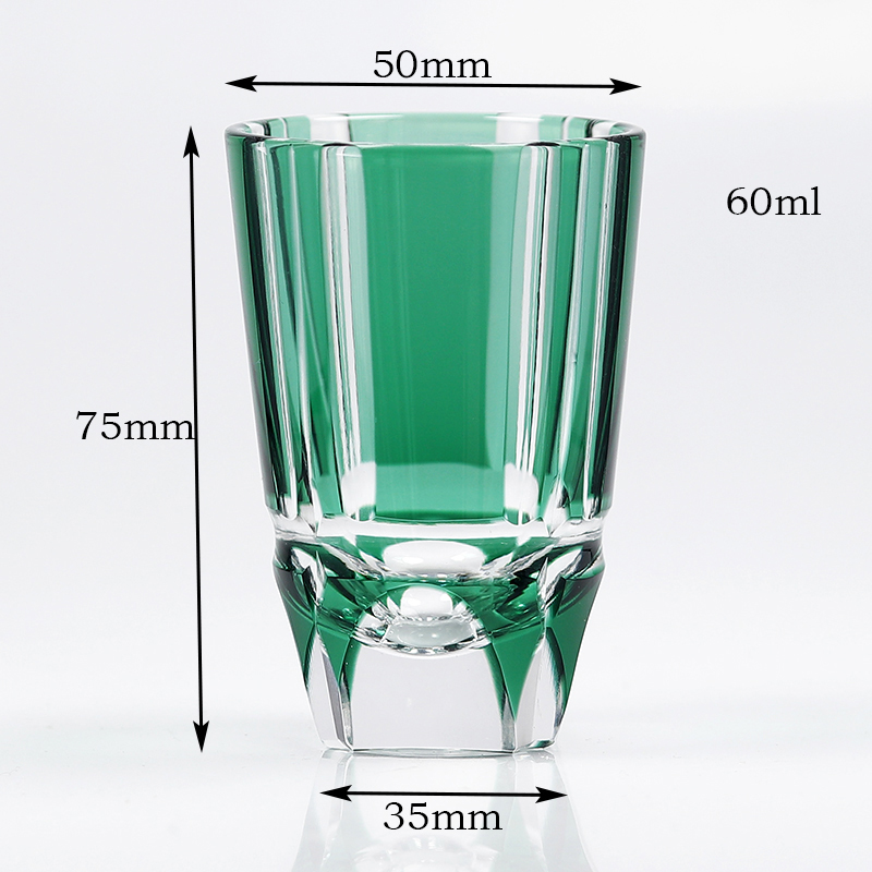 Green Bamboo Whiskey Water Vodka Glasses Japan Edo Kiriko Glass Hand Cut To Clear Crystal Rocks Glass Cup Drinking Drinkware