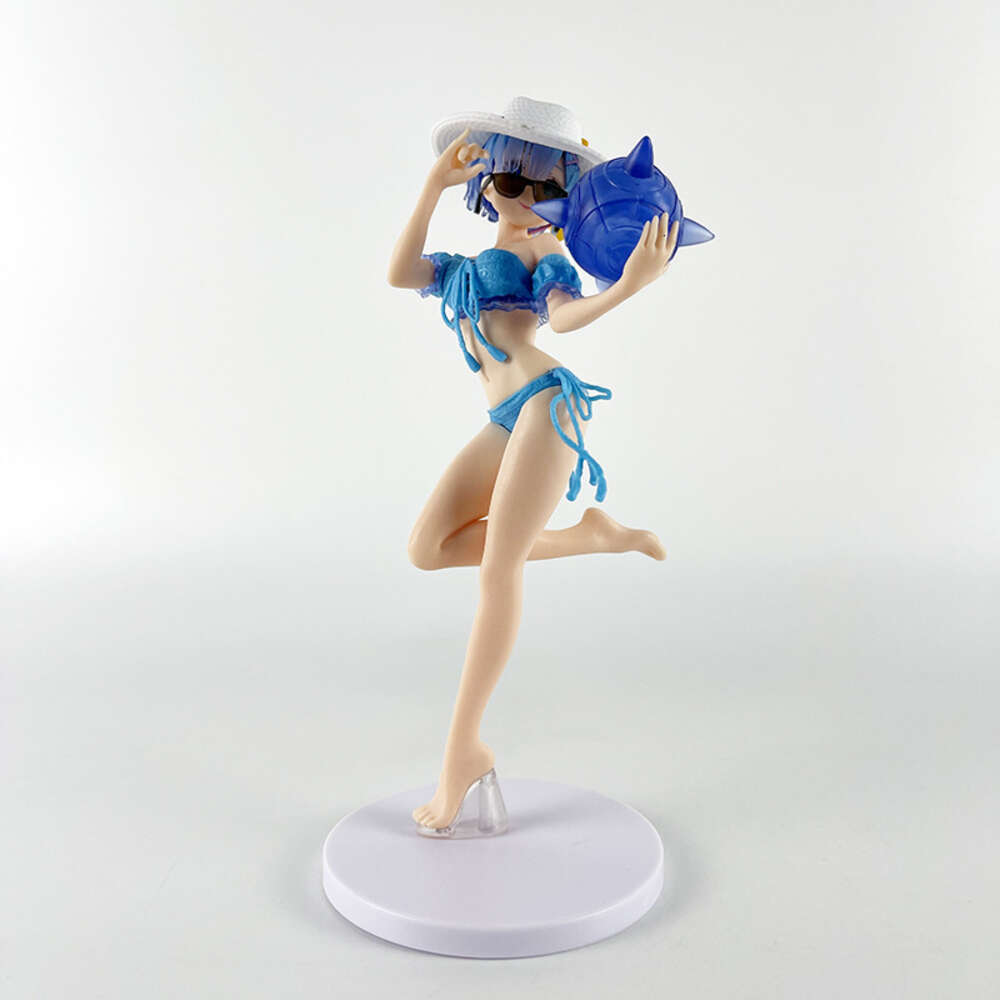 Mascot Costumes 24 cm Re Life w innym świecie niż zero rem figurka sext stroju stroju kąpielowego Ram Ram Figure Pvc Collection Model Doll Toy