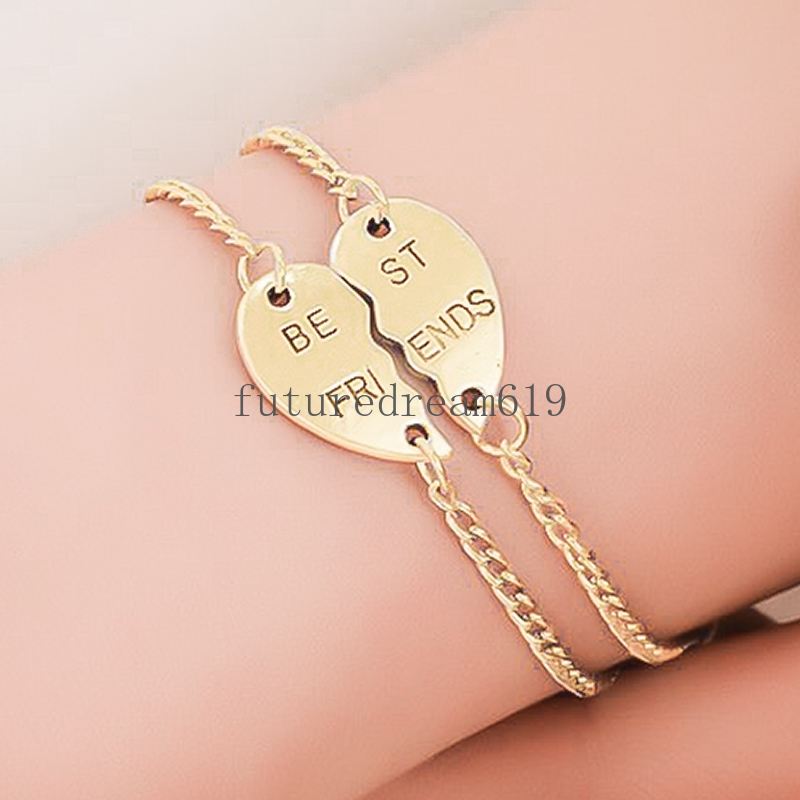 Heart-shaped Couple Bracelets for Women Romantic Best Friends Puzzle Heart Bracelet Friendship Forever Jewelry Gift