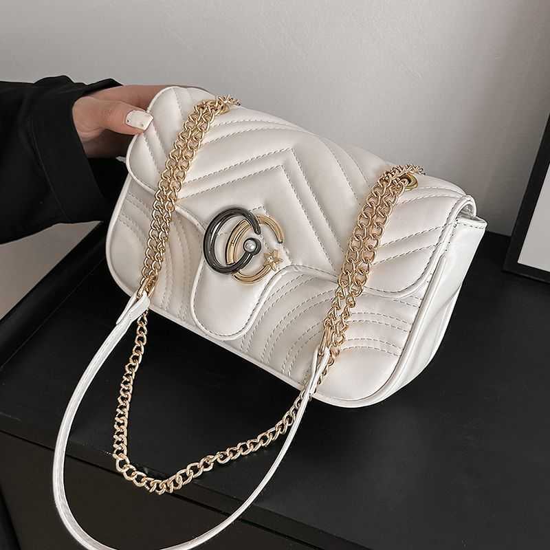 Designer women's handbag Women's bag 2023 new Korean version of ins large-capacity rhombus chain and versatile small square