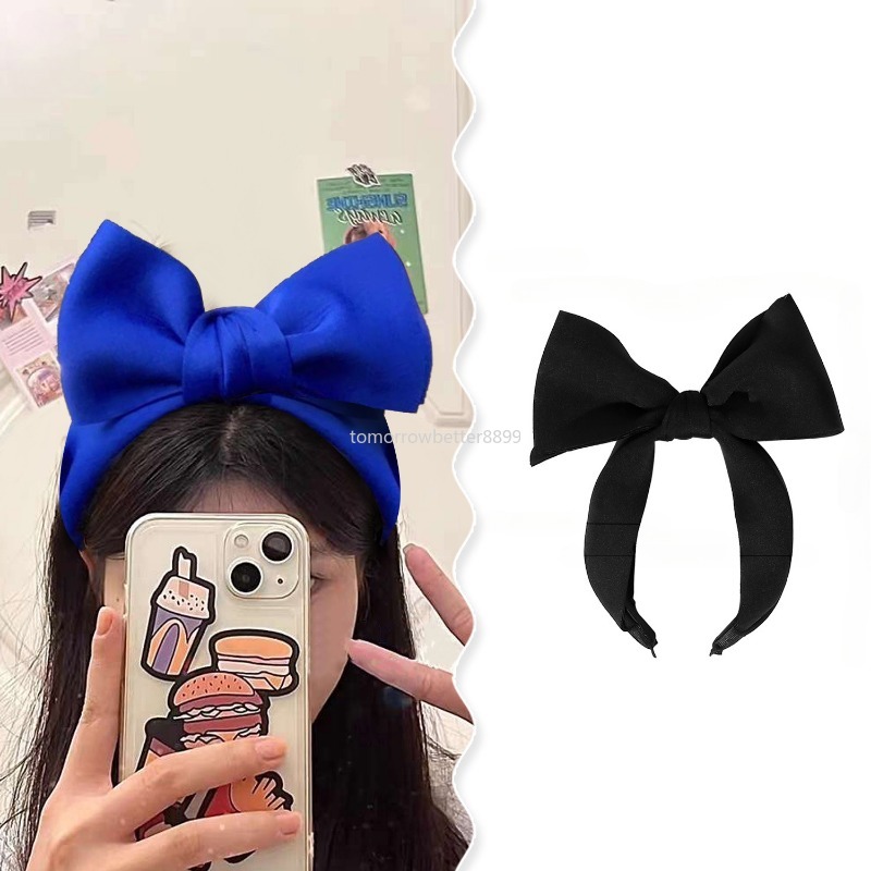 Ogólny łuk na głowę dla kobiet dziewczęta y2k moda solidna bowknot hairband hoop Hoop Hairpin Akcesoria Bandeau