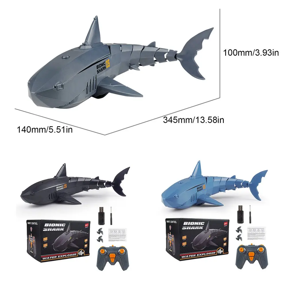 RC Submarine Shark Новый 2,4G Пульт Дистанционного Управления Электрическая Акула Перезаряжаемая Водяная Детская Электрическая Игрушка В Подарок Пульт Дистанционного Управления Лодка