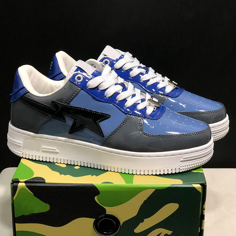 2024 scarpe casual designer basse maschi da donne sneaker in pelle in pelle nera blu bianca mimetico skateboarding jogging stella sports star size 36-45