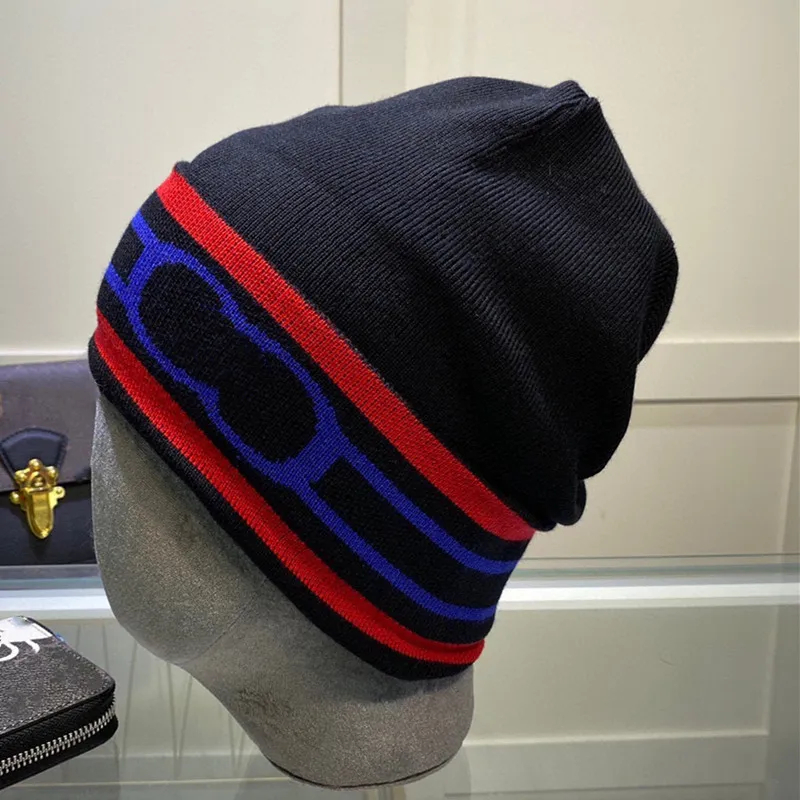 럭셔리 니트 모자 디자이너 Unisex Hat Cashmere Letter 캐주얼 두개골 모자 야외 패션