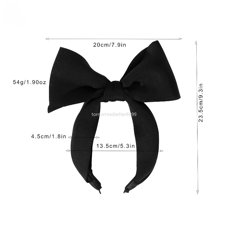 Ogólny łuk na głowę dla kobiet dziewczęta y2k moda solidna bowknot hairband hoop Hoop Hairpin Akcesoria Bandeau