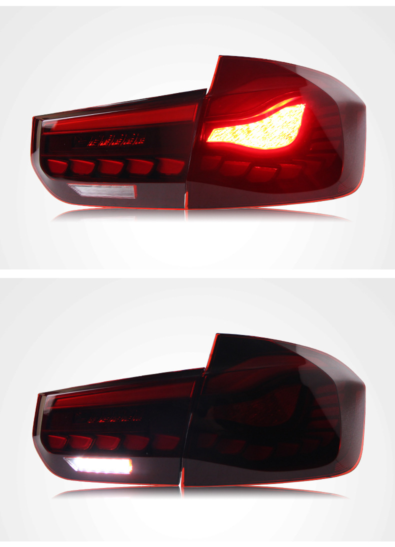 CAR TAIL TAIL LIGHT FORE BMW Taillights 3 Series F30/F35 2013-20 18 Dragon Scale LED Scale Runging Lekkie