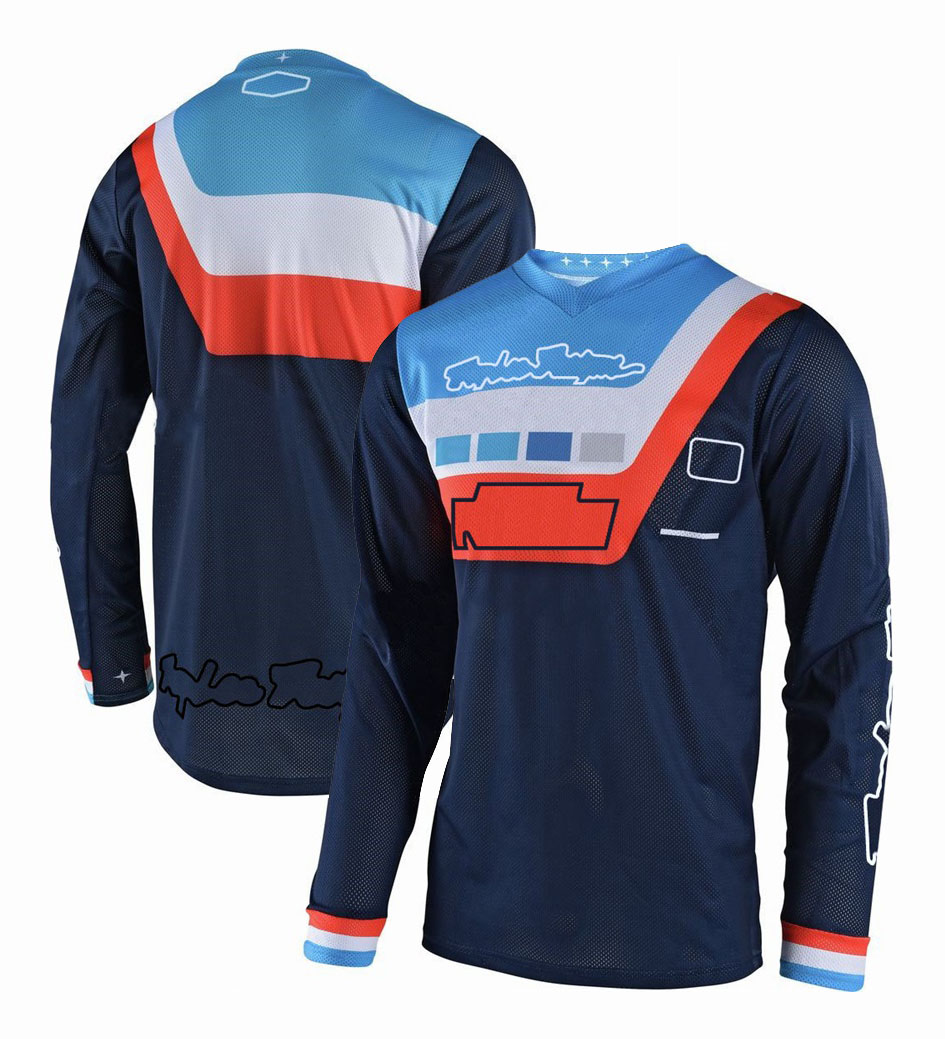 Combinaison de cyclisme moto été cross-country T-shirt à manches longues décontracté respirant course combinaison à séchage rapide grande taille personnalisation