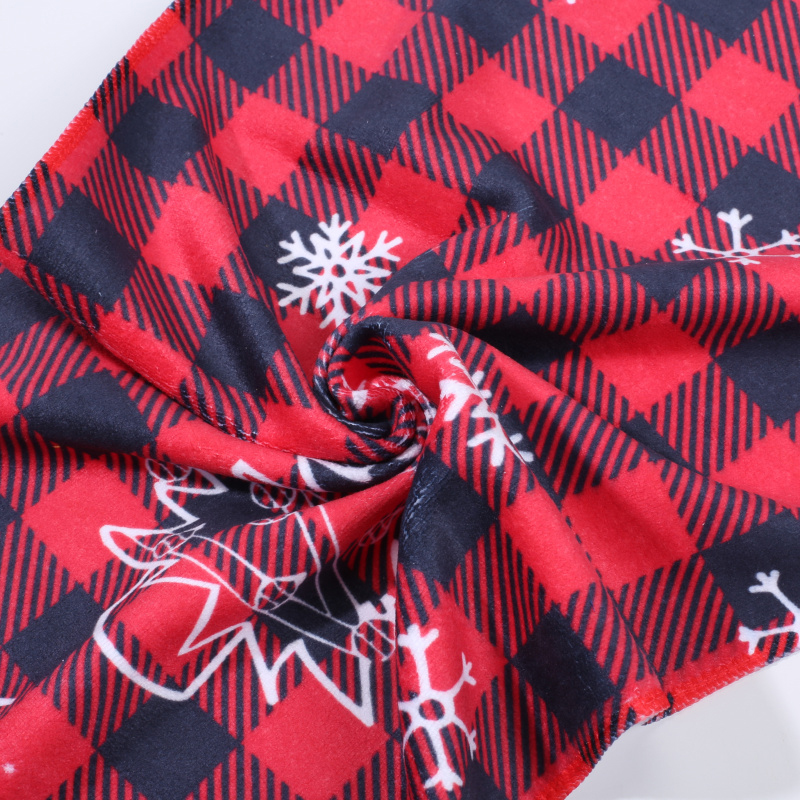 Serviette de noël à carreaux imprimé cerf, 2 piècesserviette de cuisine à séchage rapide, chiffon de lavage en microfibre, cadeau de noël, fournitures de salle de bain