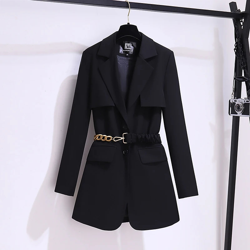 Women's Outerwear Fashion Trench Coat Women Spring Autumn Windbreaker Jacket Coat Female Black Khaki Belt Vintage Feminino Party Blazer Outerwear 2024