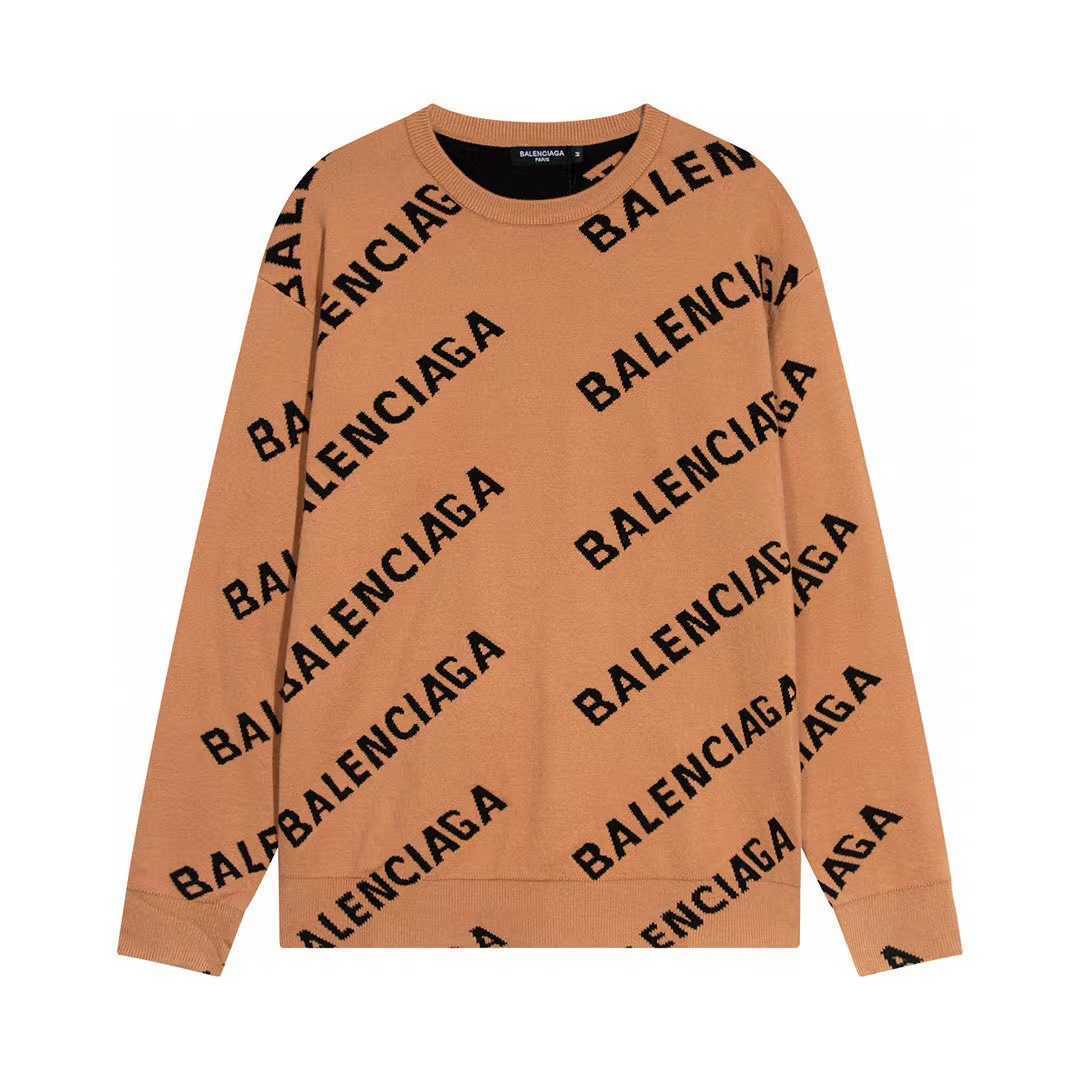 Paris B Fashion Brand Sweater Autumn/Winter New Bullet Screen Sticked Casual Loose Coat Unisexkdhd