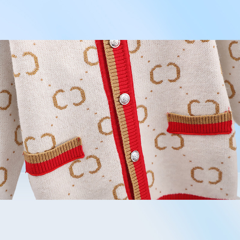 Zestawy odzieży dla dzieci Baby Girls Twopiece Stykiet Stykiet Projektanci Knitce Sweter Swetery i spódnica Księżniczka Ubrania Blac5447102