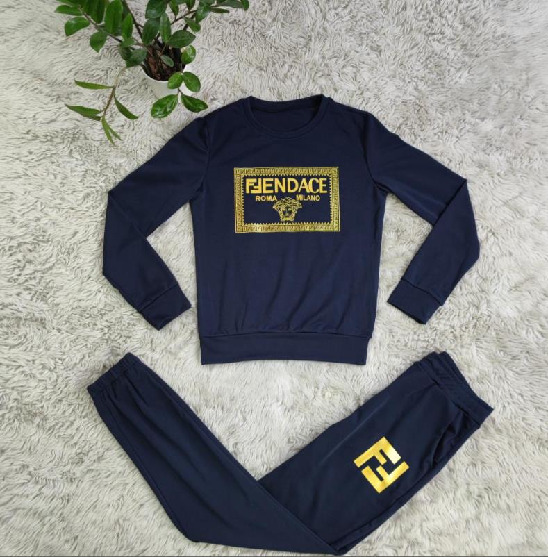 Women's sportswear designer sportswear women's sportswear autumn and winter fashion casual new hot stamping casual long sleeves+long pants set J2921