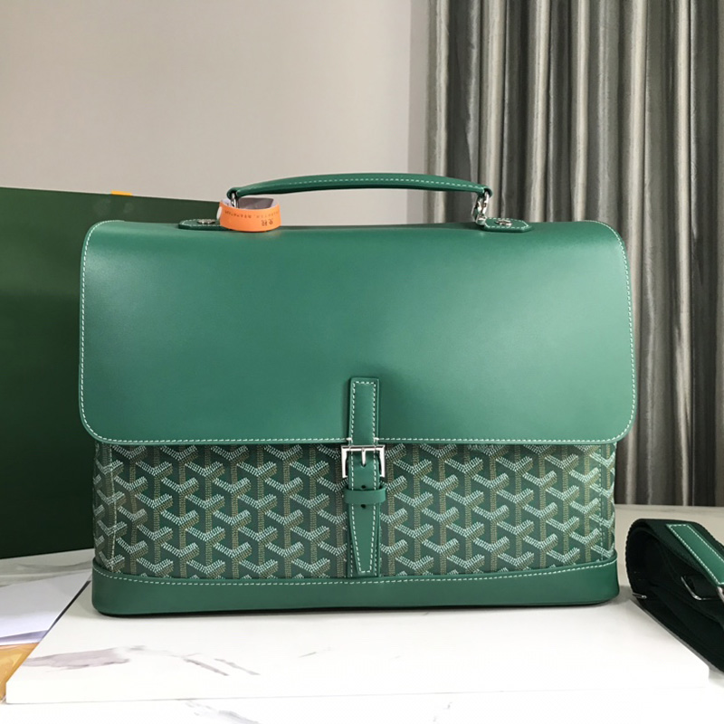 TOP Quality Designer Business Briefcase Citadin Messenger Bag Fashion Men Women Tote Genuine Leather Green Brown Luxury Laptop Purse