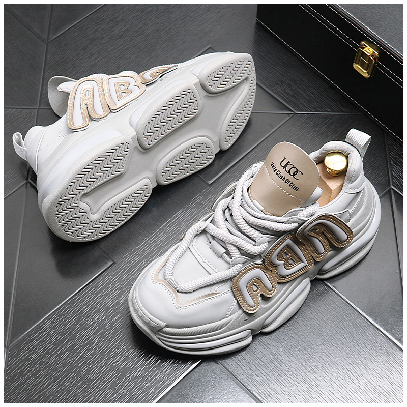 2024 Mens Shoes Fashion Soft Sole Lace-Up Casual Shoes Thick Sole Running Sports Shoes Comfortable Non-slip Lightweight Men Shoes