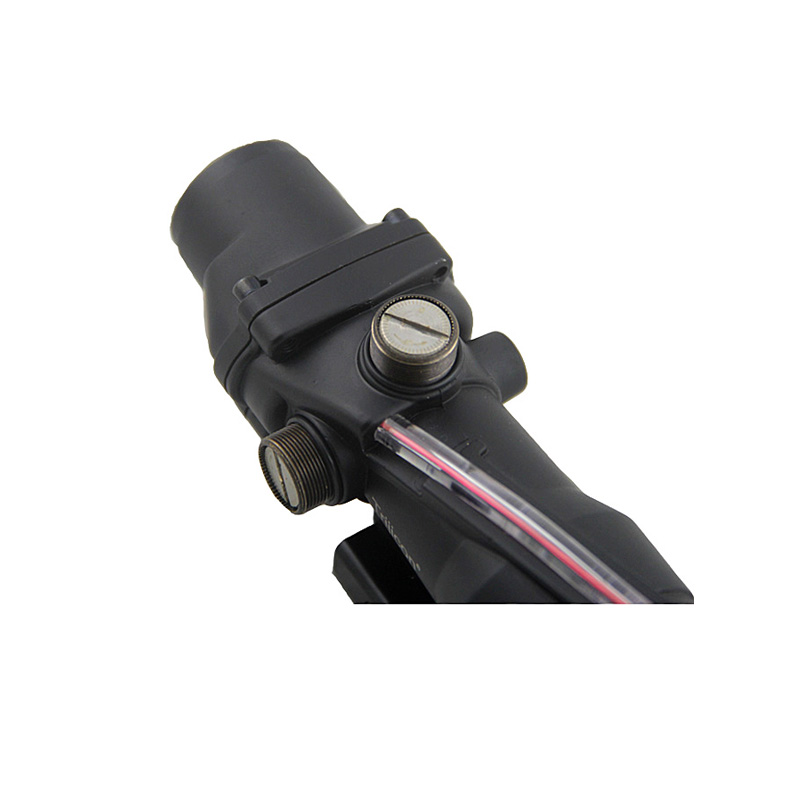 ACOG Mirino in Fibra Tattico 4x32 Mirino Rosso Illuminato in Fibra Mirino Reticolo Ottica Lenti Multistrato Cannocchiali Weaver Combattimento Gunsight