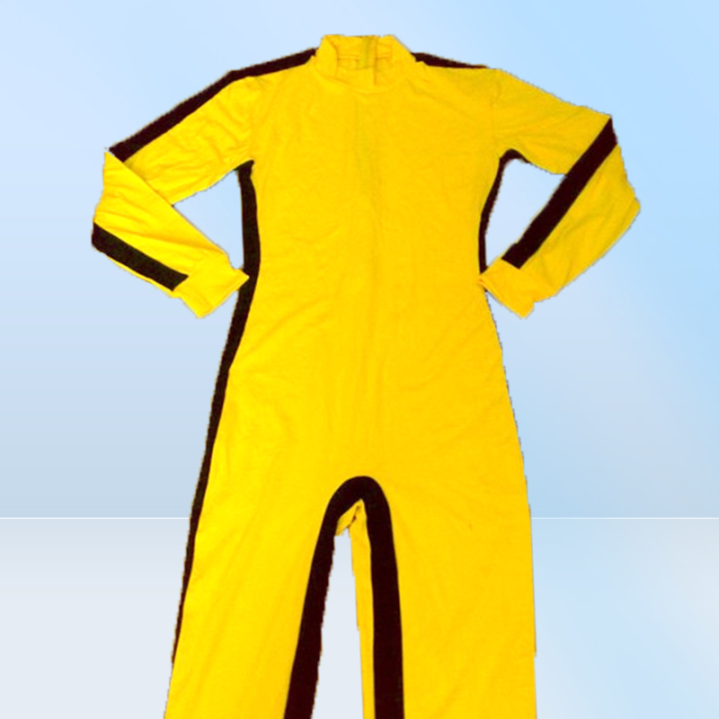 Deal Jeet Kune Do Jogo da Morte Traje Macacão Bruce Lee Clássico Amarelo Kung Fu Uniformes Cosplay JKD7161633