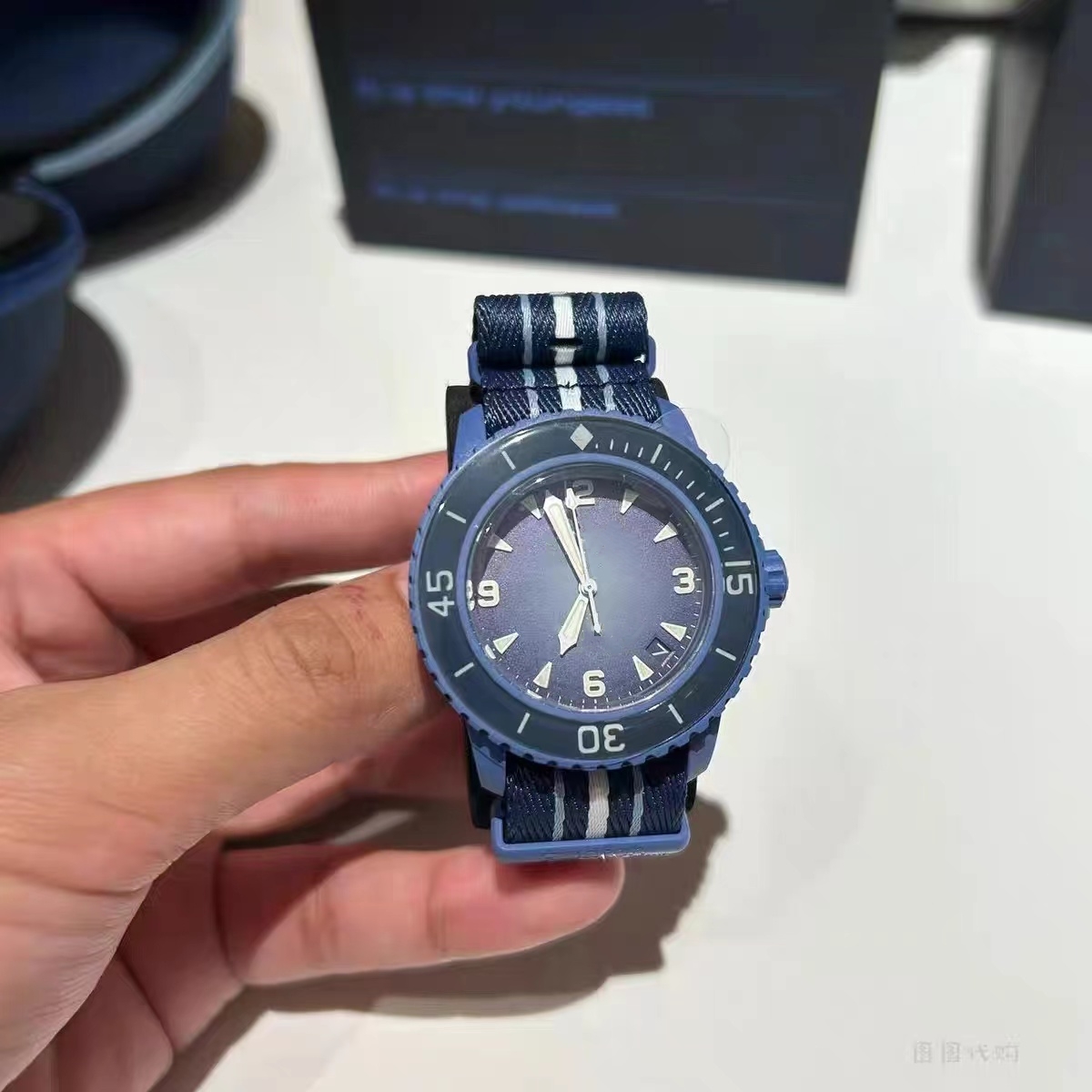 Relogio Masculino Sport Quartz Ocean Men's Watch Five Ocean Watch透明なバックカバーグローフル機能ワールドタイムCOブランド