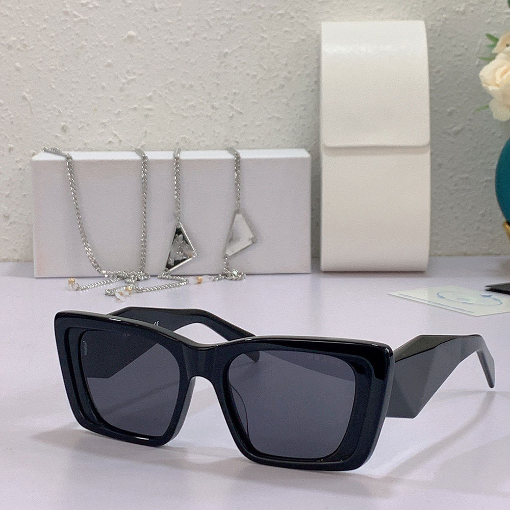 Óculos de sol Occhiali Symbole SPR08 Tratamento 3D nas têmporas Designer luxuoso com imagem de logotipo triangular tradicional Óculos de sol de acetato de olho de gato
