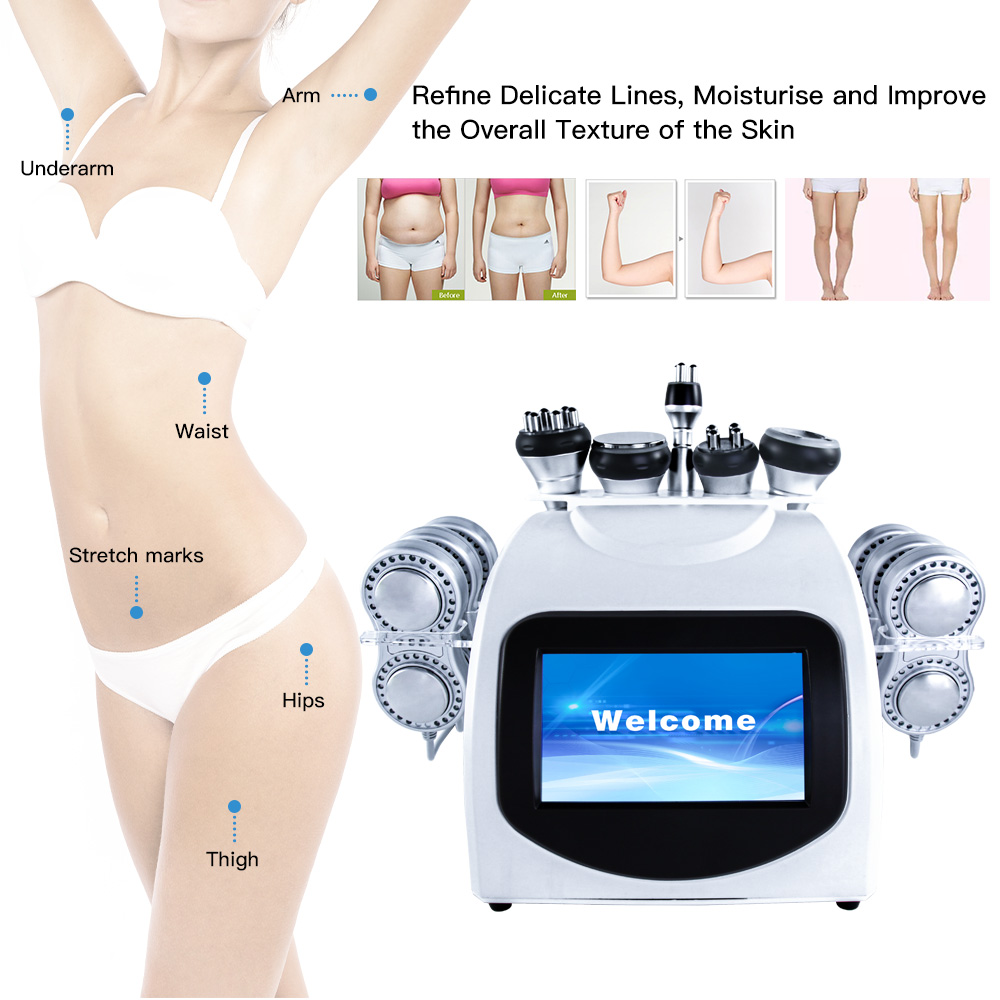 11 i 1 EMS-bantningssystem Cavitation +Vakuum +Laster Multipol RF 40K Slimming Machine Anti-aging Body Scultping Fat Burning Weight-Loss Beauty Equipment