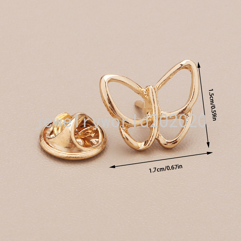 Mini Brooch Pins Butterfly Flower Pearl Neckline Brooches Shirt Collar Lapel Pin Buckle Fixed Invisible Brooch Accessories