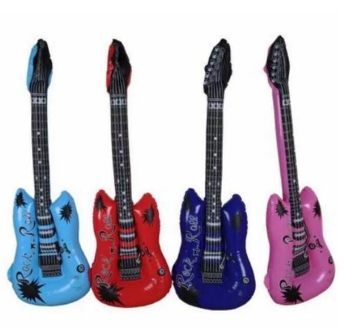 Fancy Dress Party Prop Musical Disco Rock Neon Inflatable Blow Up Guitars Fast DHL Shipping