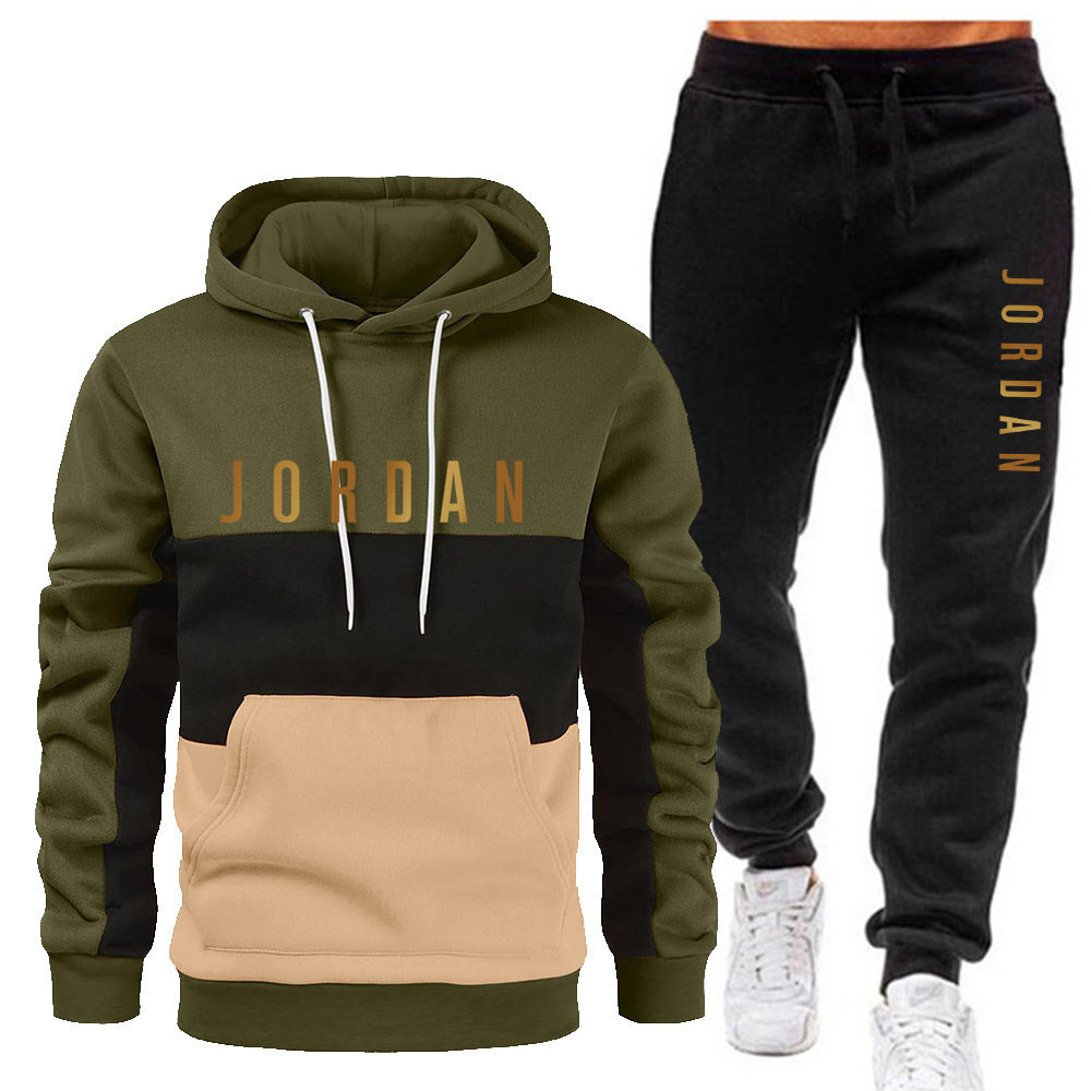 Männer Herbst Winter Sets Zipper Hoodie + Hosen Stücke Lässige Männlichen Sportswear Marke Kleidung Schweiß Anzug