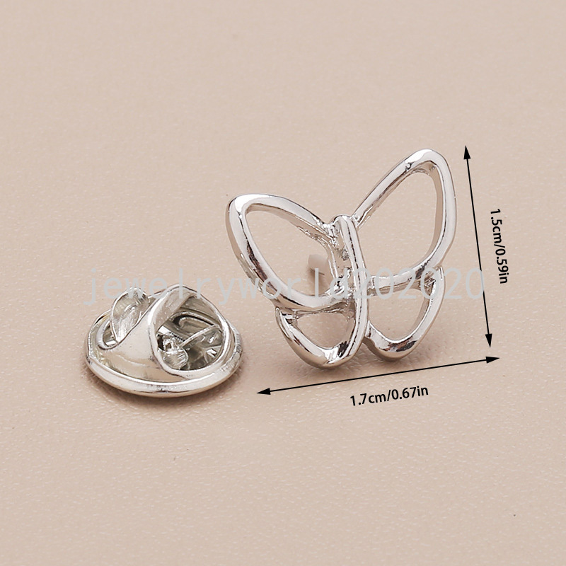 Mini Brooch Pins Butterfly Flower Pearl Neckline Brooches Shirt Collar Lapel Pin Buckle Fixed Invisible Brooch Accessories