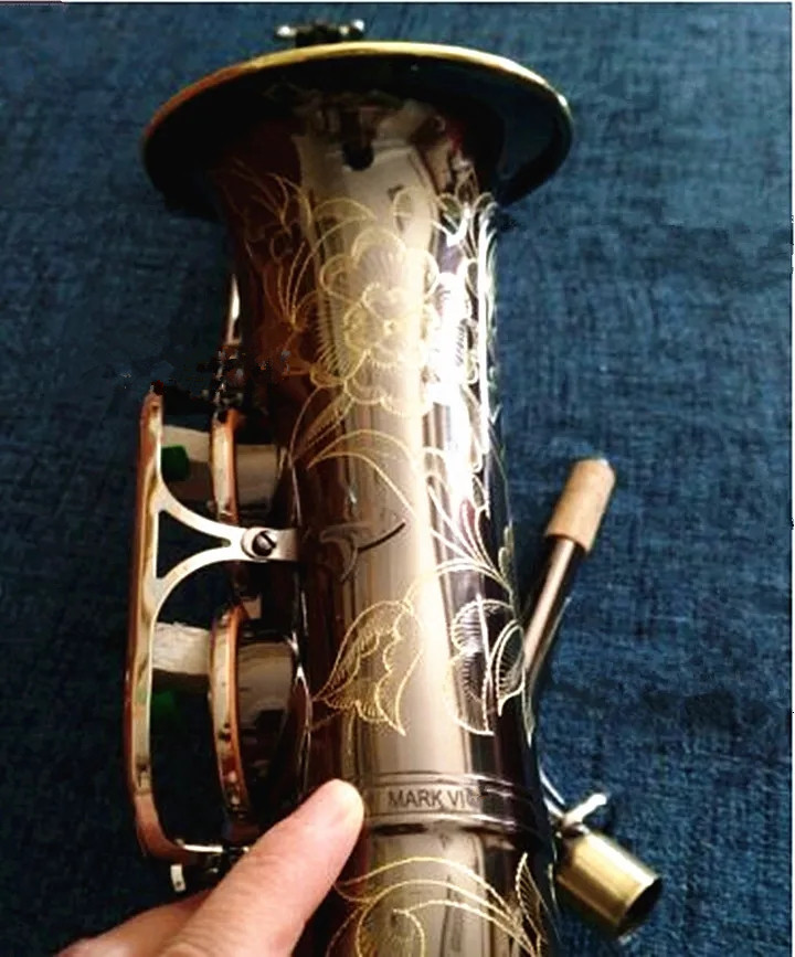 Marque Mark VI Alto saxophone E-Flat Instrument de musique noir Nickel argent clé Sax corne d'or avec embout Reed Case expédition