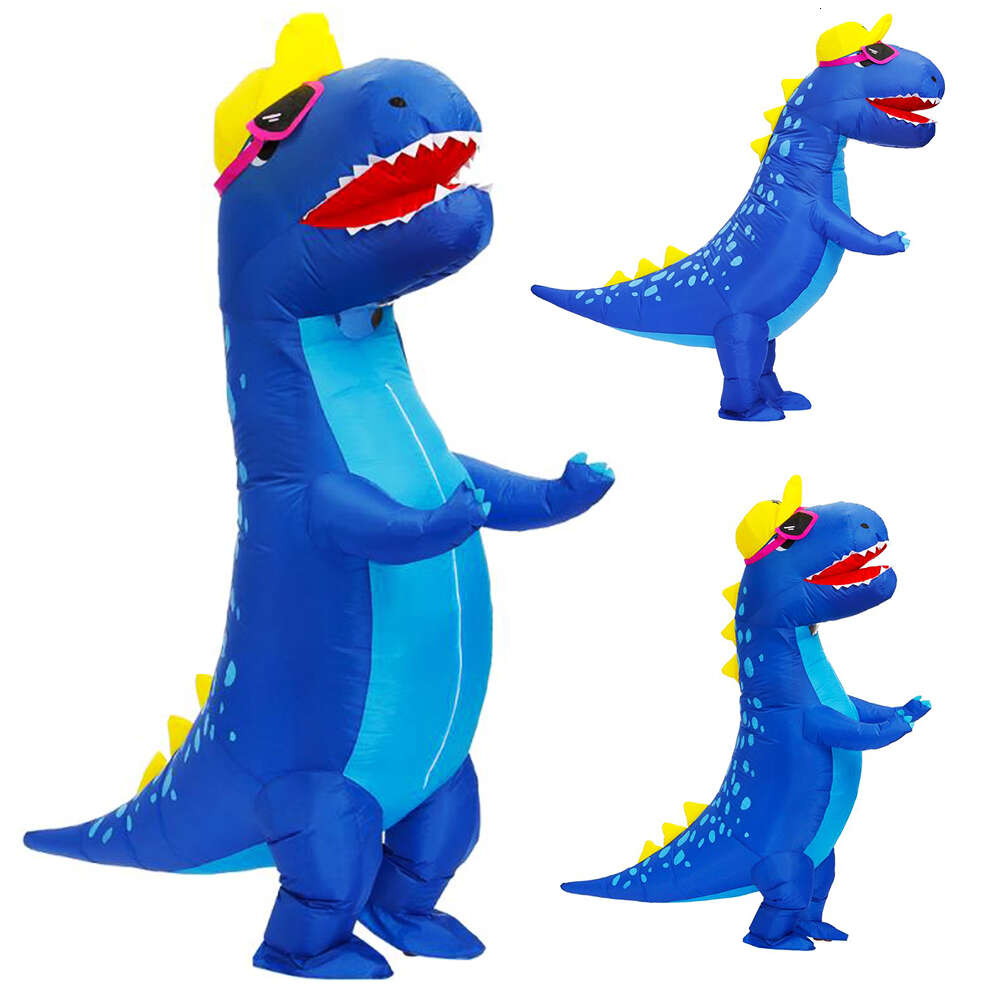 Costume cosplay adulti di dinosauro Iatable Divertente carnevale Costumi feste di Halloween Vestito T Rex Gioco di ruolo Disfraces