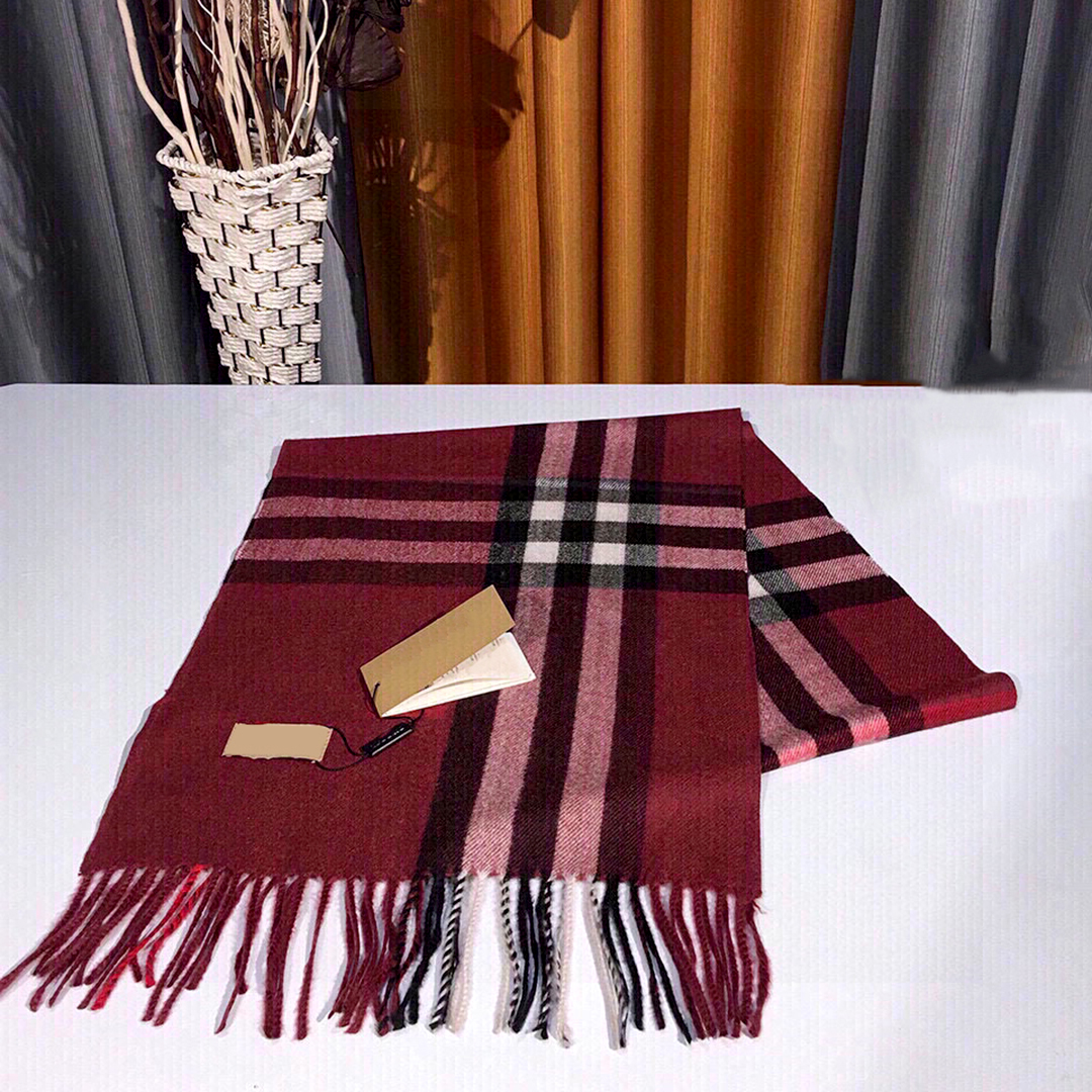 Scarf designers Luxury scarf for men women Classic plaid fringe warm scarf for both men and women Long Wraps Size 180x30cm winter scarf